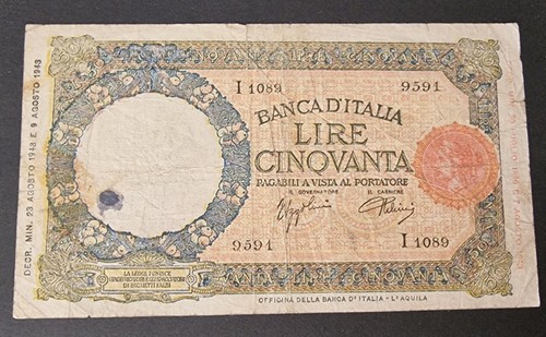 Rara cinquanta lire - rara, lupa