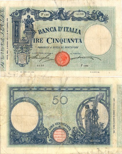 Italia regno lire 1910 - 50,
