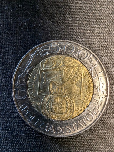 Moneta bimetallo 500 lire rare - 500,