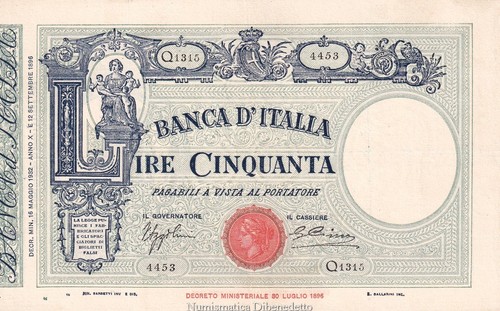 Regno italia 50 lire - -,