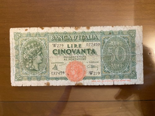 Banconota lire italia - 50,