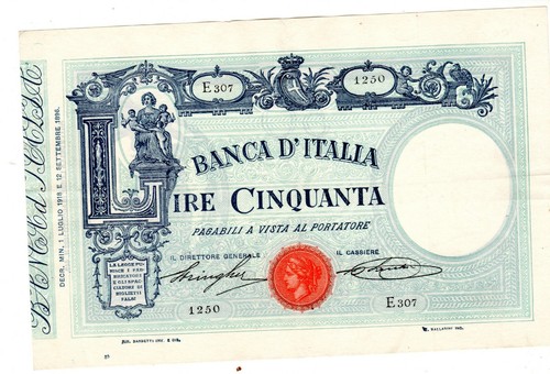 Italie italy italia billet - billet, 50
