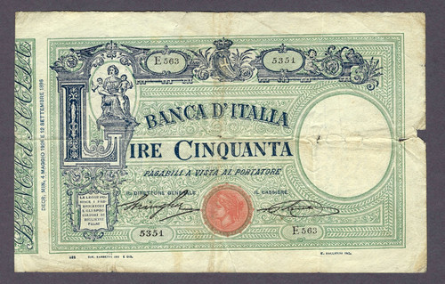 Regno italia vitt 50 - regno, vitt.