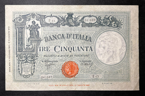 Italia banconota lire - banconota, 50