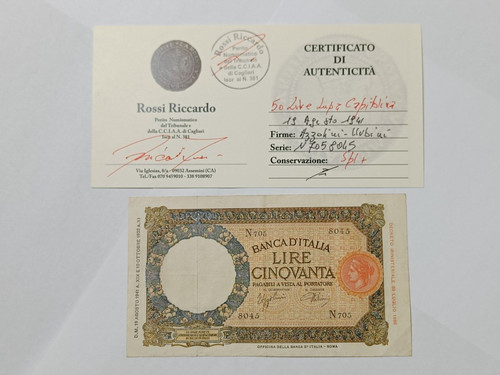 Lire lupetta 08 1941 - 50,