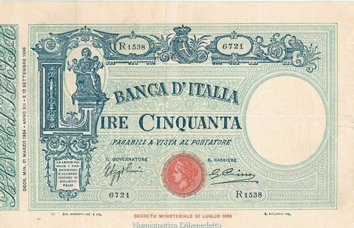 Regno lire barbetti - 50,