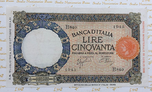 Regno italia lire - d'italia, lupetta