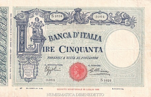 Regno lire barbetti - regno, 50