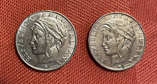 Due rare monete lire - da,