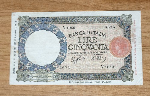 Rara cinquanta lire - cinquanta, lupa