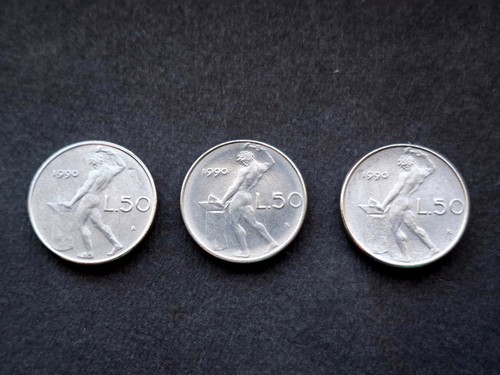 Moneta lire piccole 1990 - moneta, 50