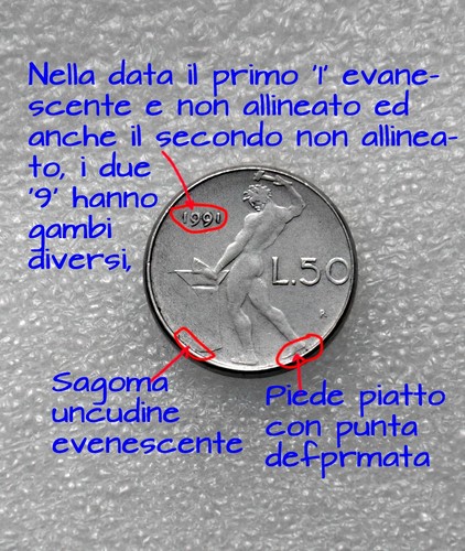 Moneta lire micron - 50,
