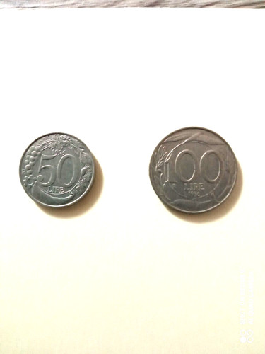 Coppia 100 lire - 50, e