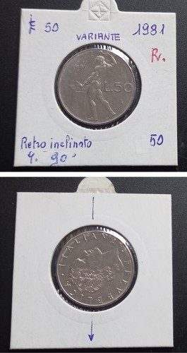 Rara variante moneta 50 - da,